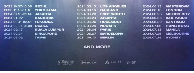 IVE 1st World Tour Dates